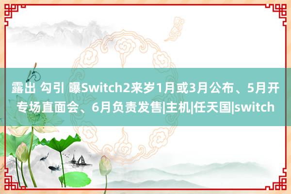 露出 勾引 曝Switch2来岁1月或3月公布、5月开专场直面会、6月负责发售|主机|任天国|switch