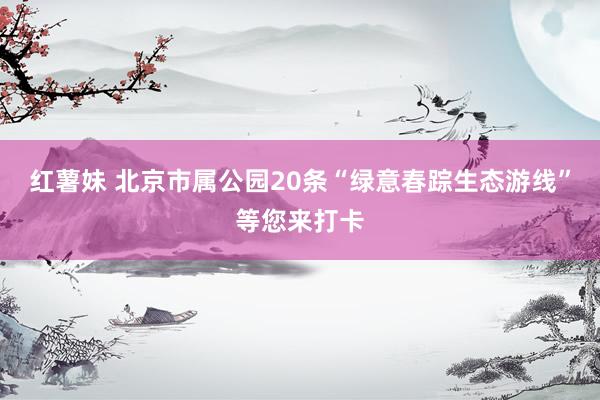 红薯妹 北京市属公园20条“绿意春踪生态游线”等您来打卡