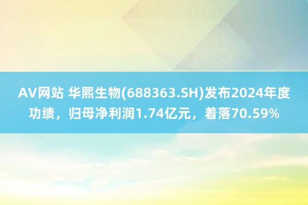 AV网站 华熙生物(688363.SH)发布2024年度功绩